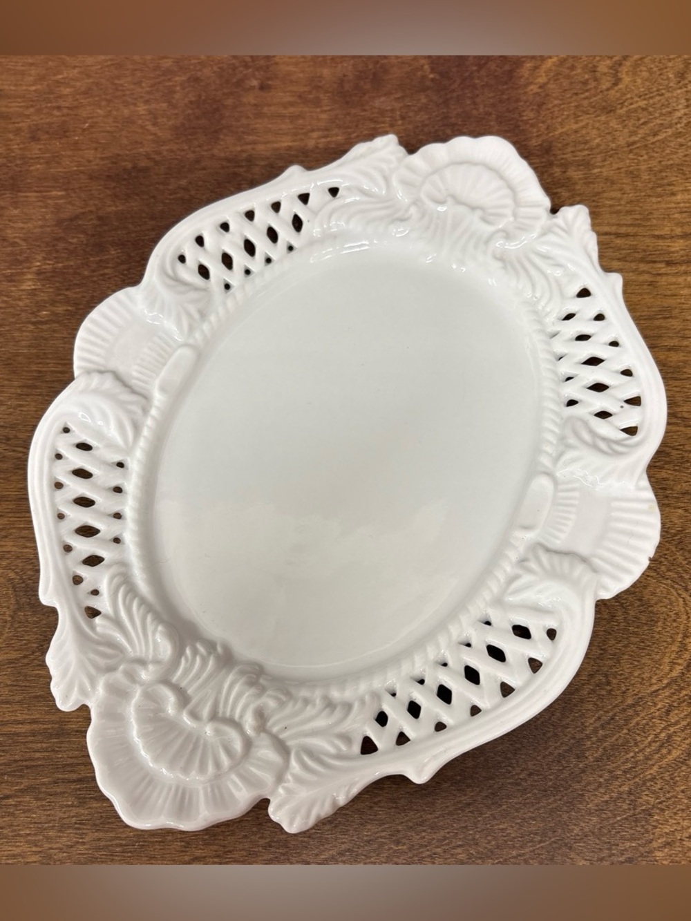 Two’s Company Elegant White Decorative Ceramic Serving Platter